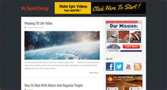 Desktop Screenshot of mysacredenergy.com
