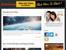 Tablet Screenshot of mysacredenergy.com